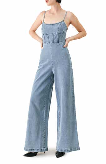 Denim Wide Leg Jumpsuit