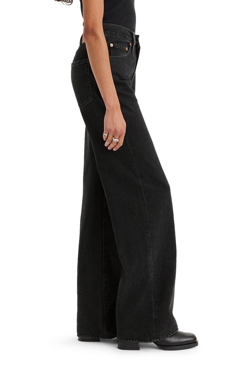 Ribcage High Waist Wide Leg Jeans, Alternate, color, ROSIE POSIE
