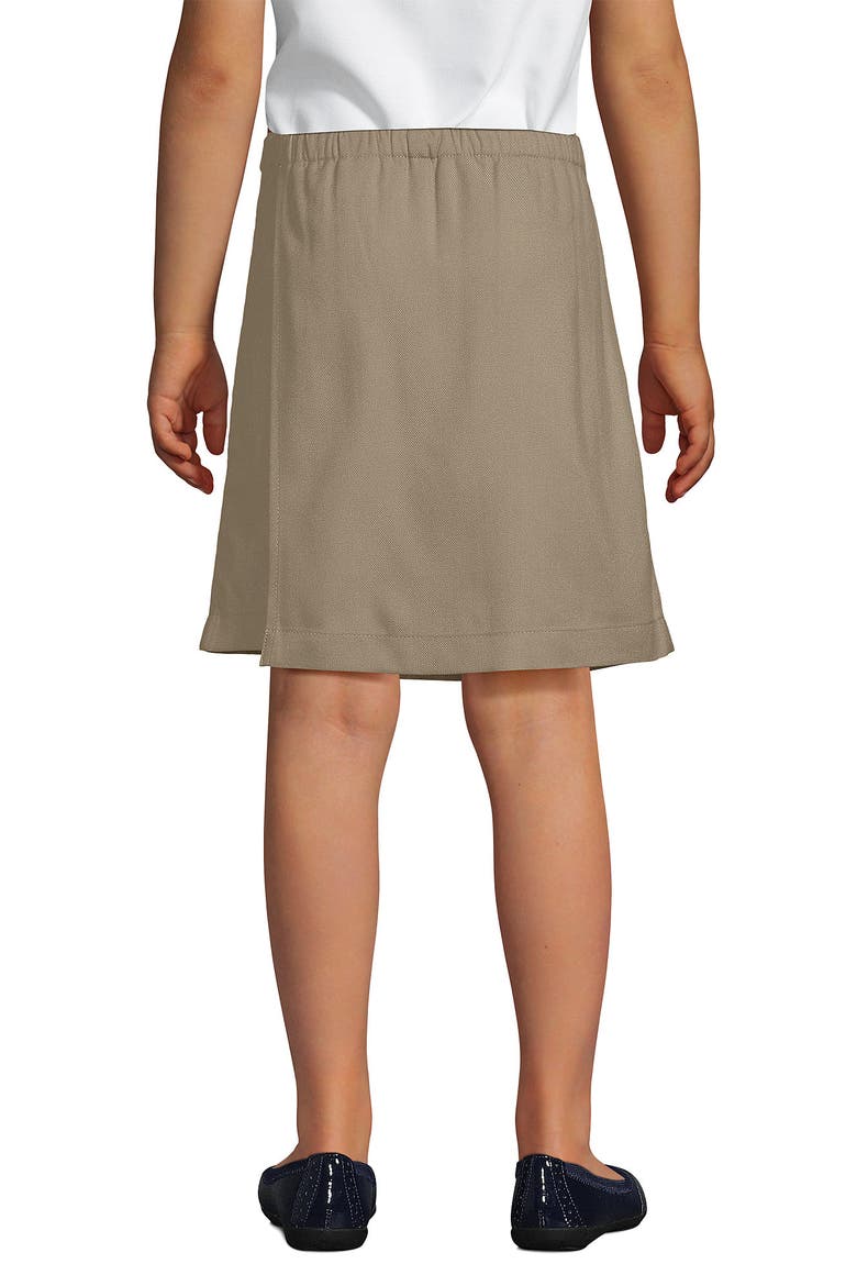 School Uniform Girls Solid A Line Tab Skort Top of Knee, Alternate, color, Khaki