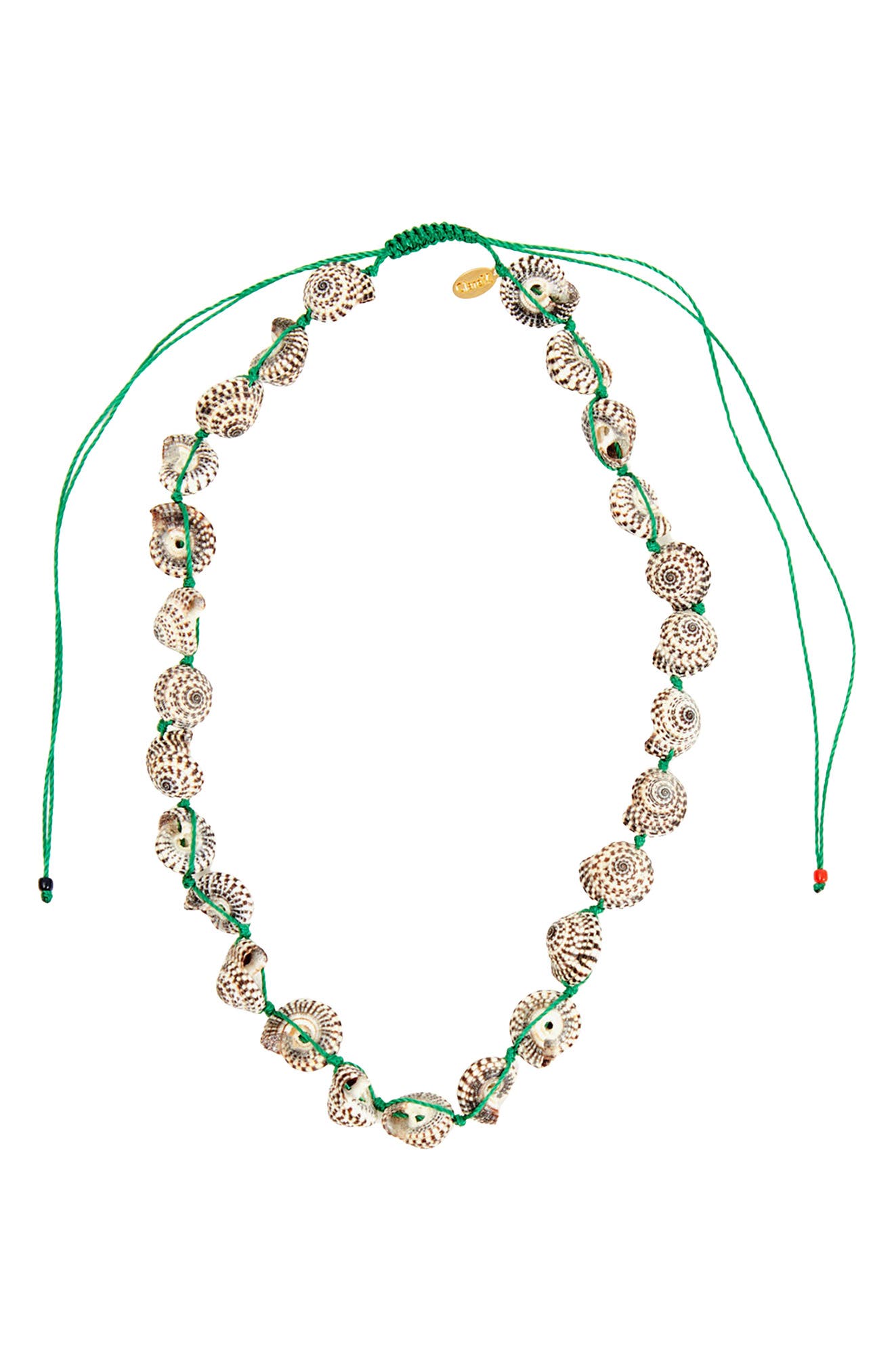 Clare V. Checker Shell Necklace
