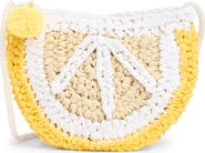 Piper & Jax Kids' Lemon Crochet Straw Handbag