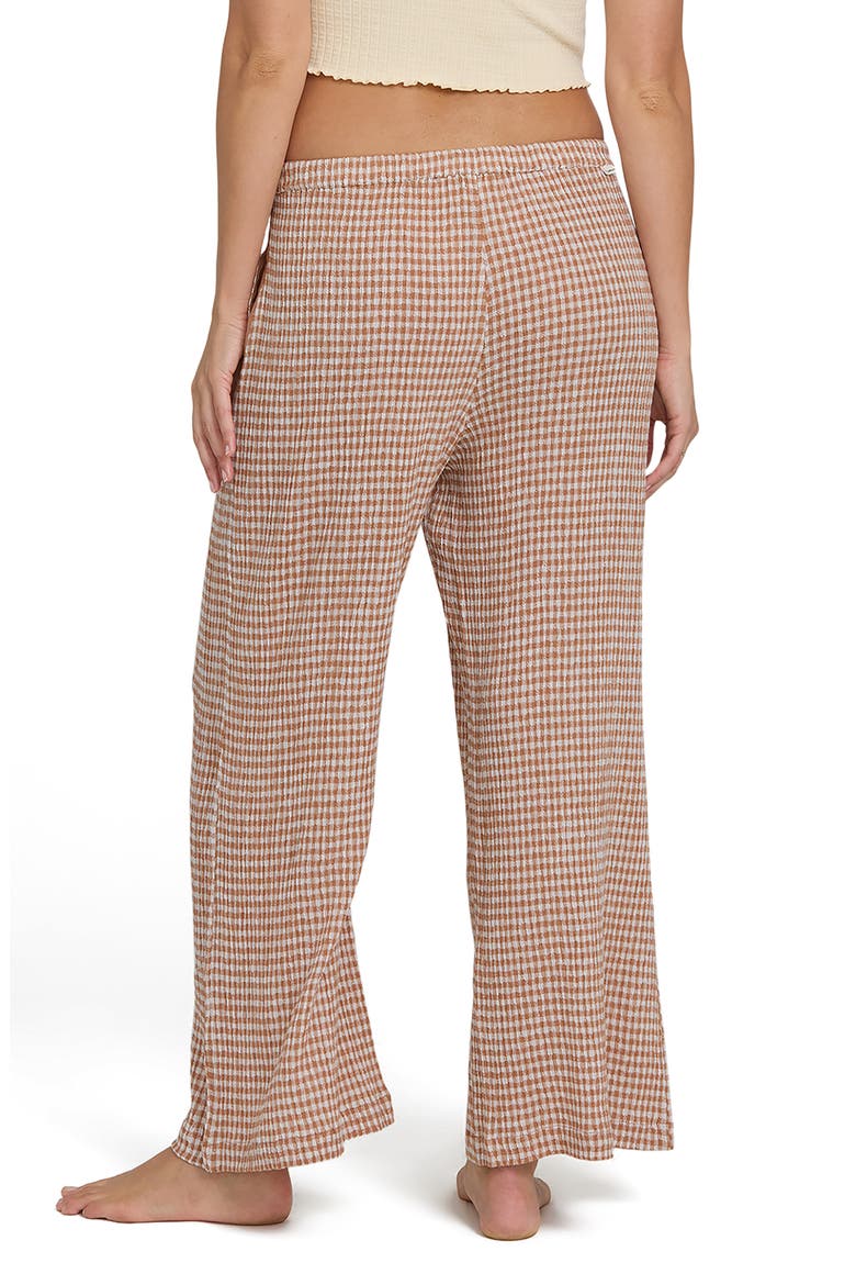 Wanderer Bitty Check Drawstring Pants, Alternate, color, SUGAR ALMOND