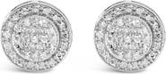 Haus of Brilliance .925 Sterling Silver 3/4 Cttw Diamond Composite and Halo Stud Earrings