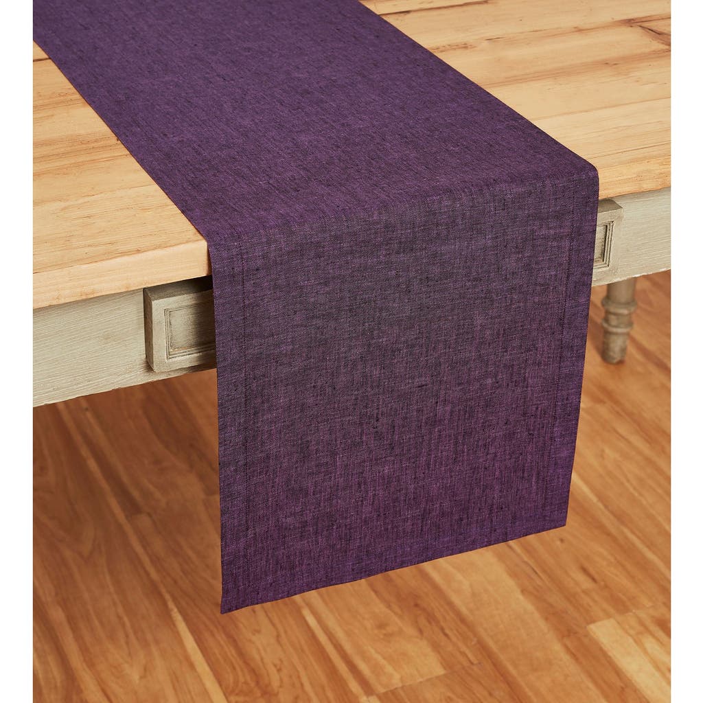 Solino Home Linen Table Runner In Grape