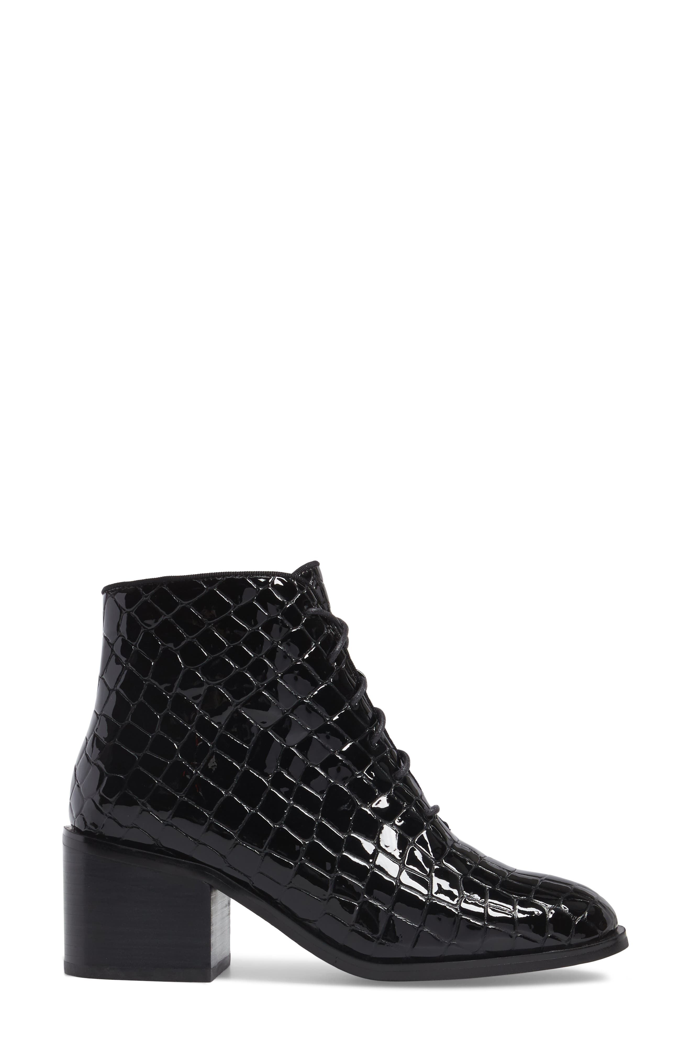 Talcott Block Heel Bootie, Alternate, color, BLACK PATENT STONE