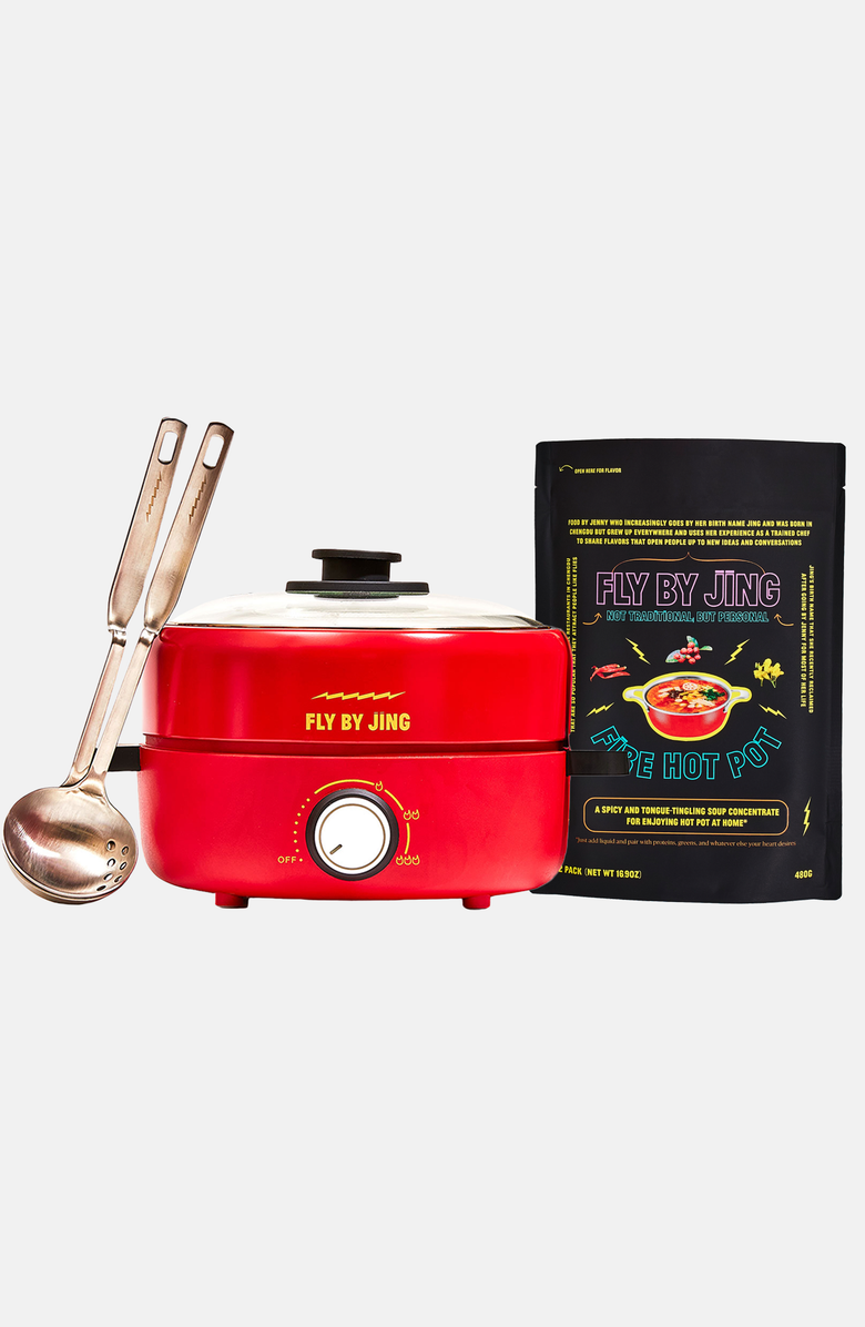 Fly by Jing Hot Pot Starter Set, Main, color, Red / Black