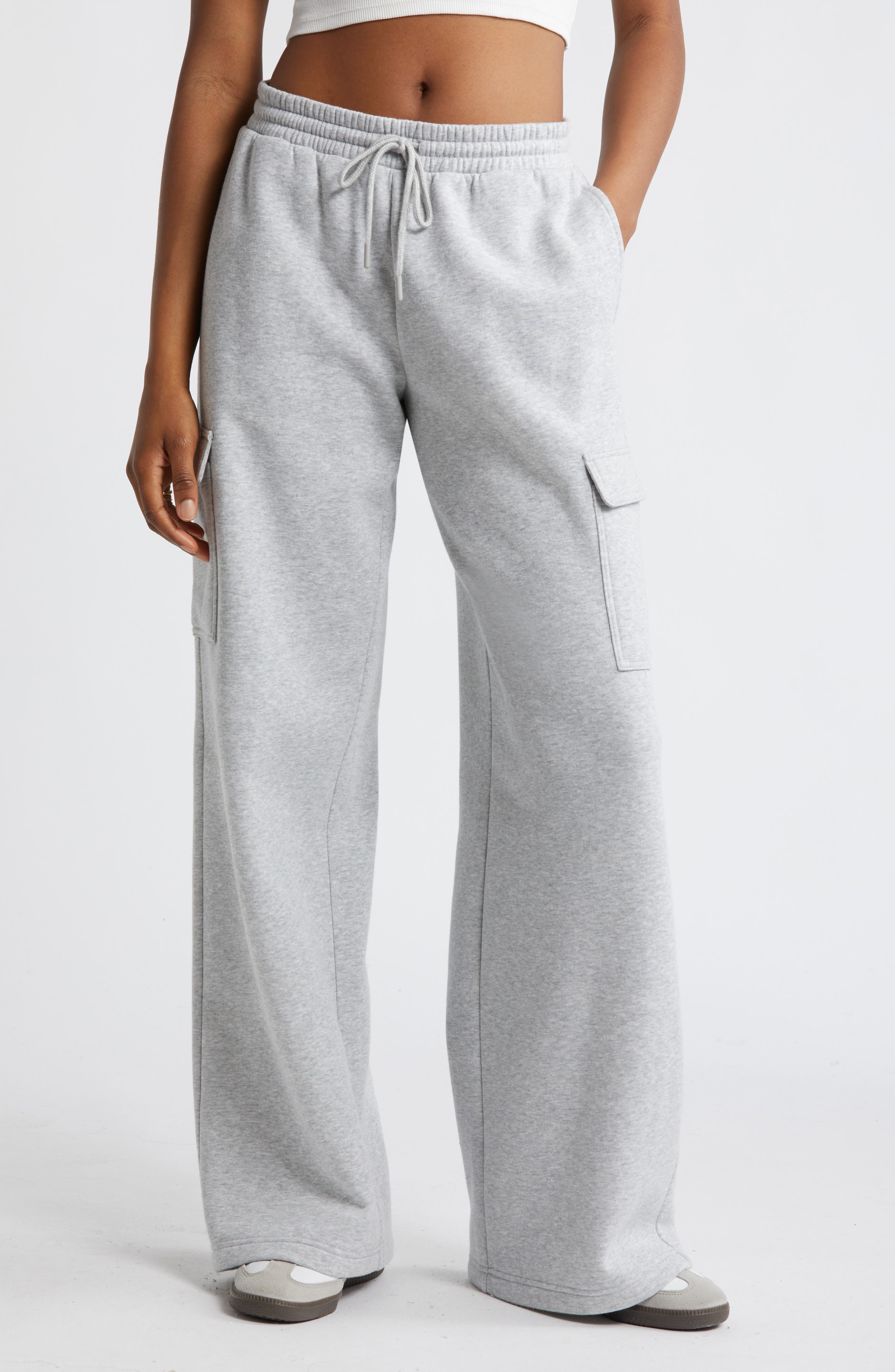 BP. Baggy Wide Leg Cargo Sweatpants