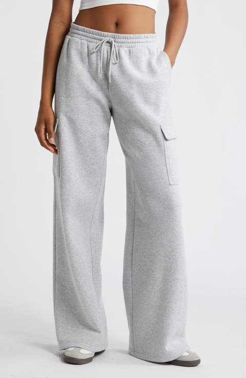 Baggy Wide Leg Cargo Sweatpants