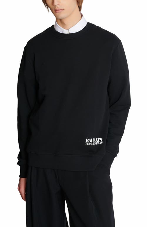 Shop Balmain Small  Stamp Printed Sweatshirt