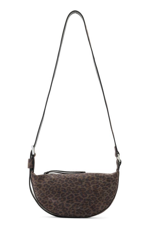 Half Moon Leather Crossbody Bag