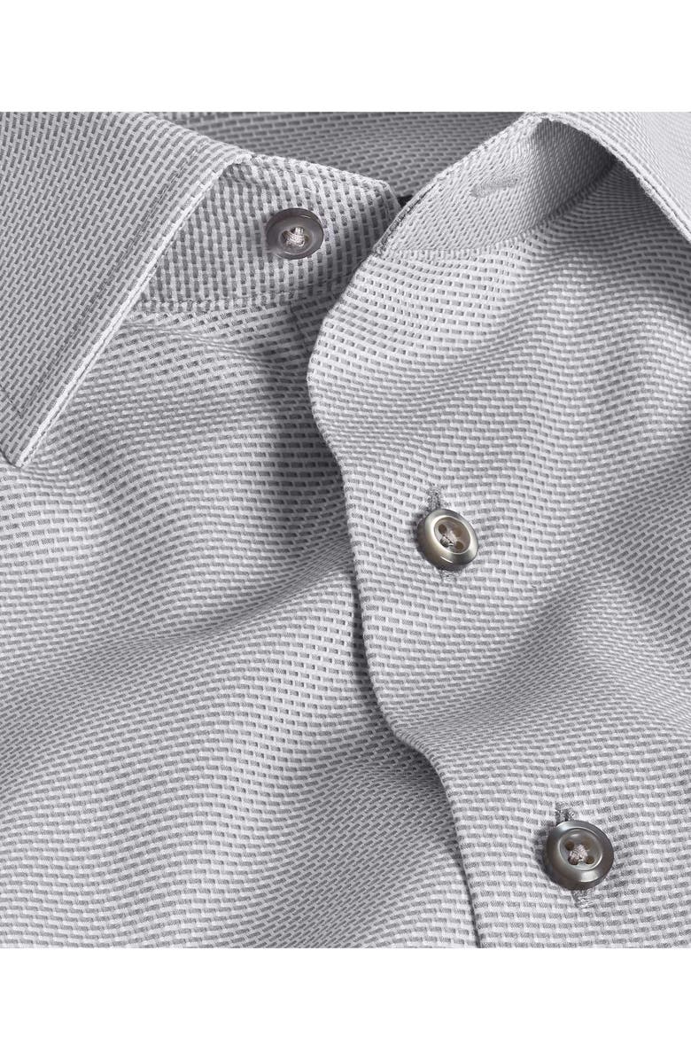 David Donahue Slim Fit Micro Dobby Cotton Dress Shirt, Alternate, color,