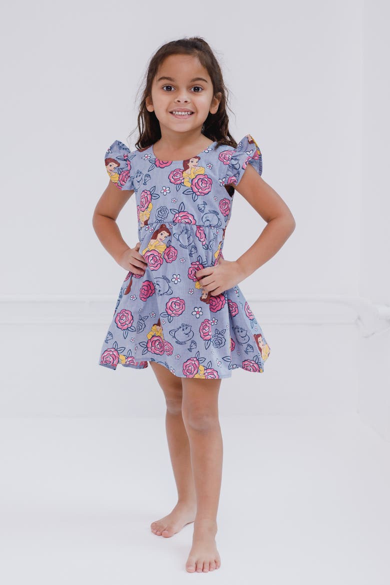 Princess Chambray Dress, Alternate, color, Belle Medium Blue