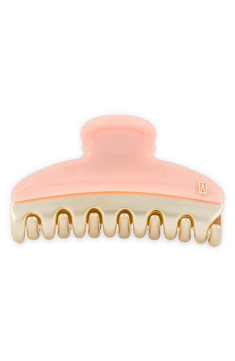 Alexandre de Paris Medium Two-Tone Claw Clip, Main, color, Orange Coral