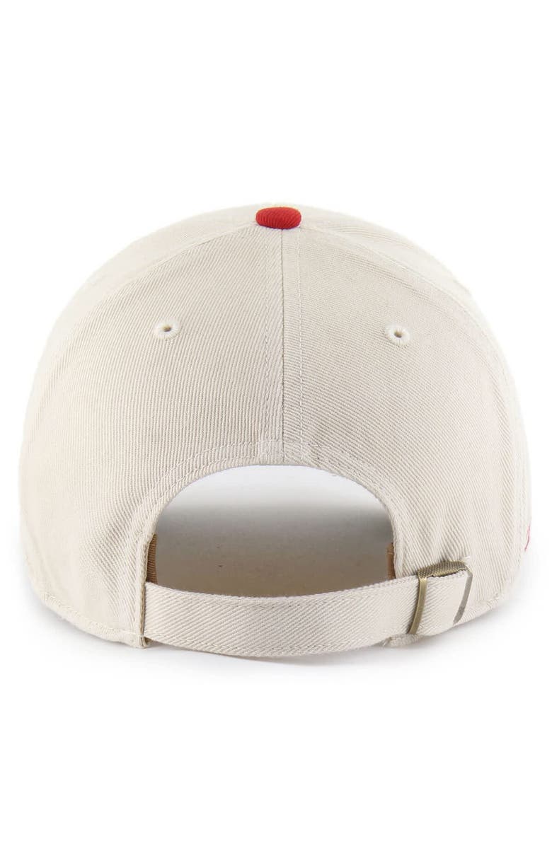 '47 Men's '47 Cream/Red New England Patriots Fairfield MVP Throwback Adjustable Hat, Alternate, color,