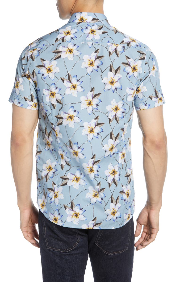 Ted Baker London Slim Fit Floral Shirt, Alternate, color, 