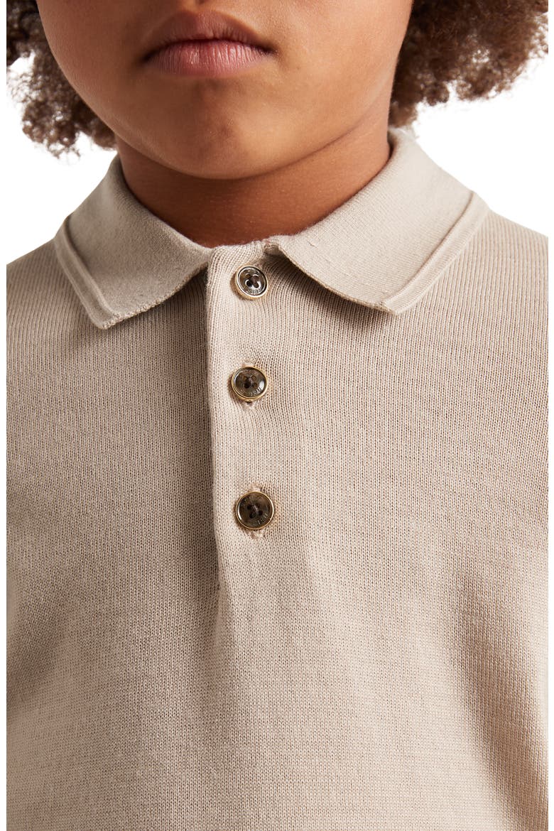 Kids' Trafford Jr. Wool Polo Sweater, Alternate, color, WASHED STONE