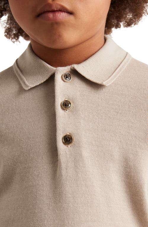 Reiss Kids' Trafford Jr. Wool Polo Sweater In Brown