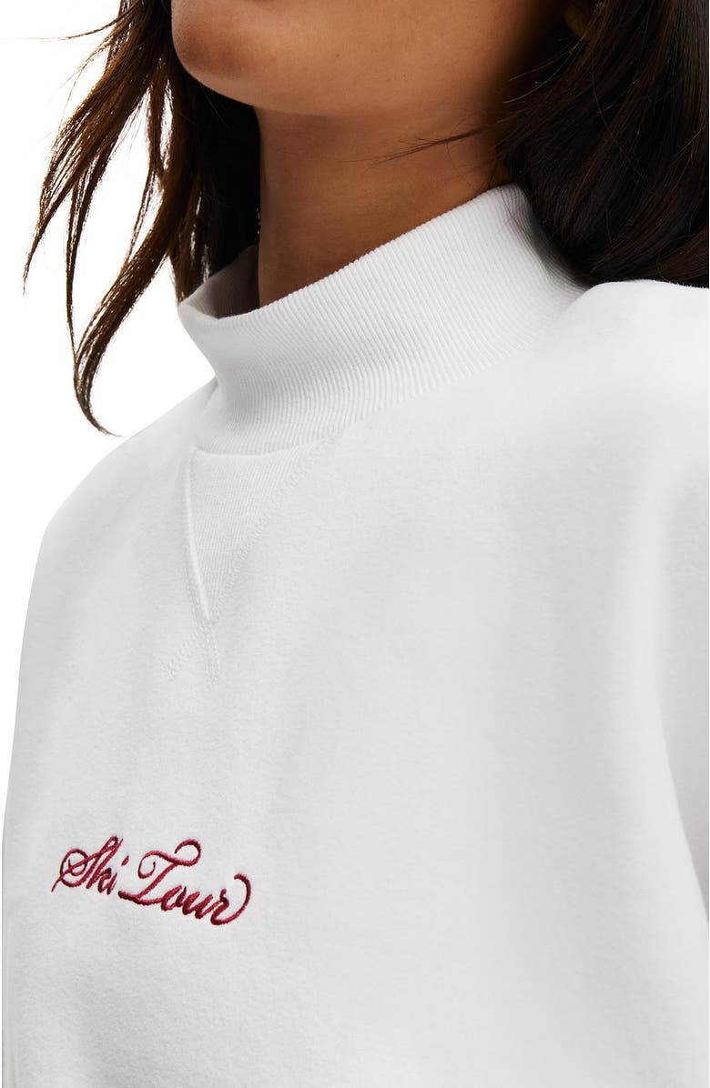 COTTON ON BODY Women
s Active Plush Mock Neck Sweatshirt, Alternate, color, White Ski