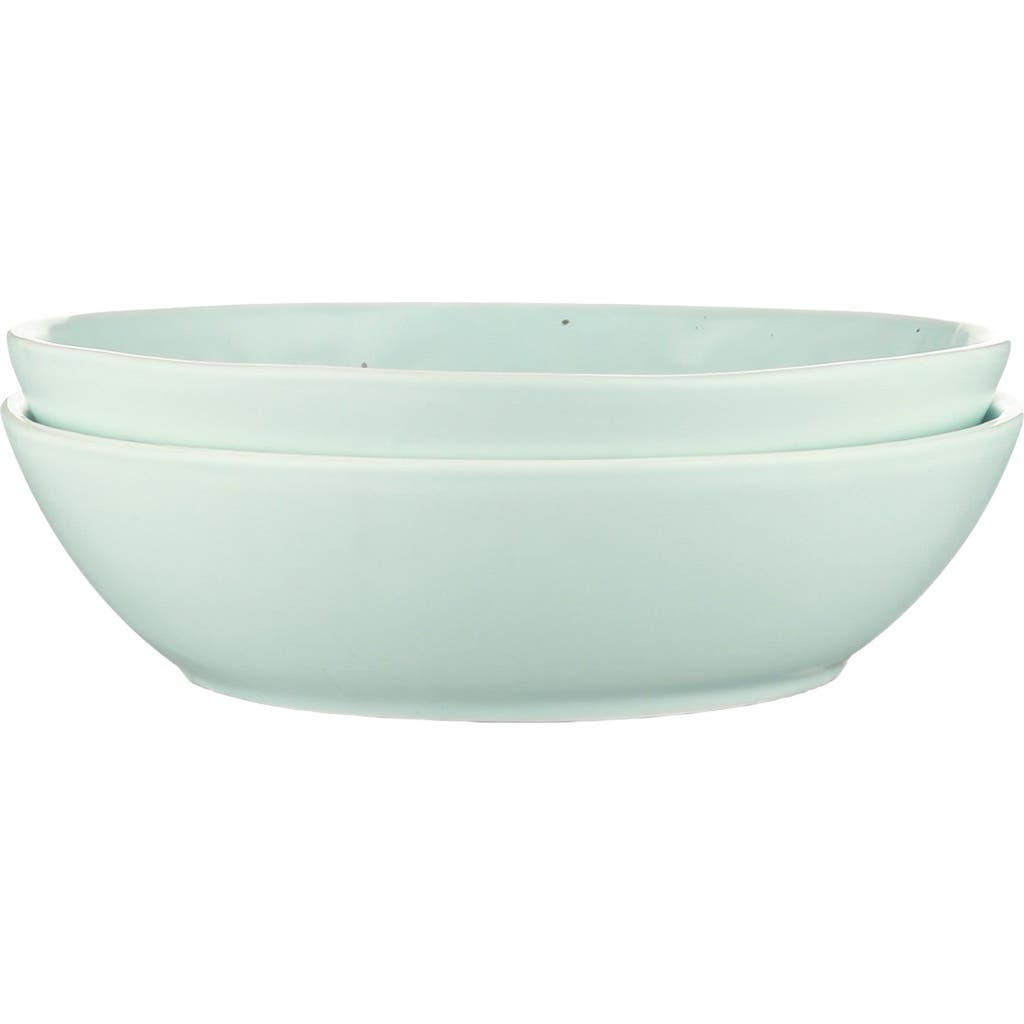 Stone Lain Elena Stoneware 4-piece Bowl Set In Green