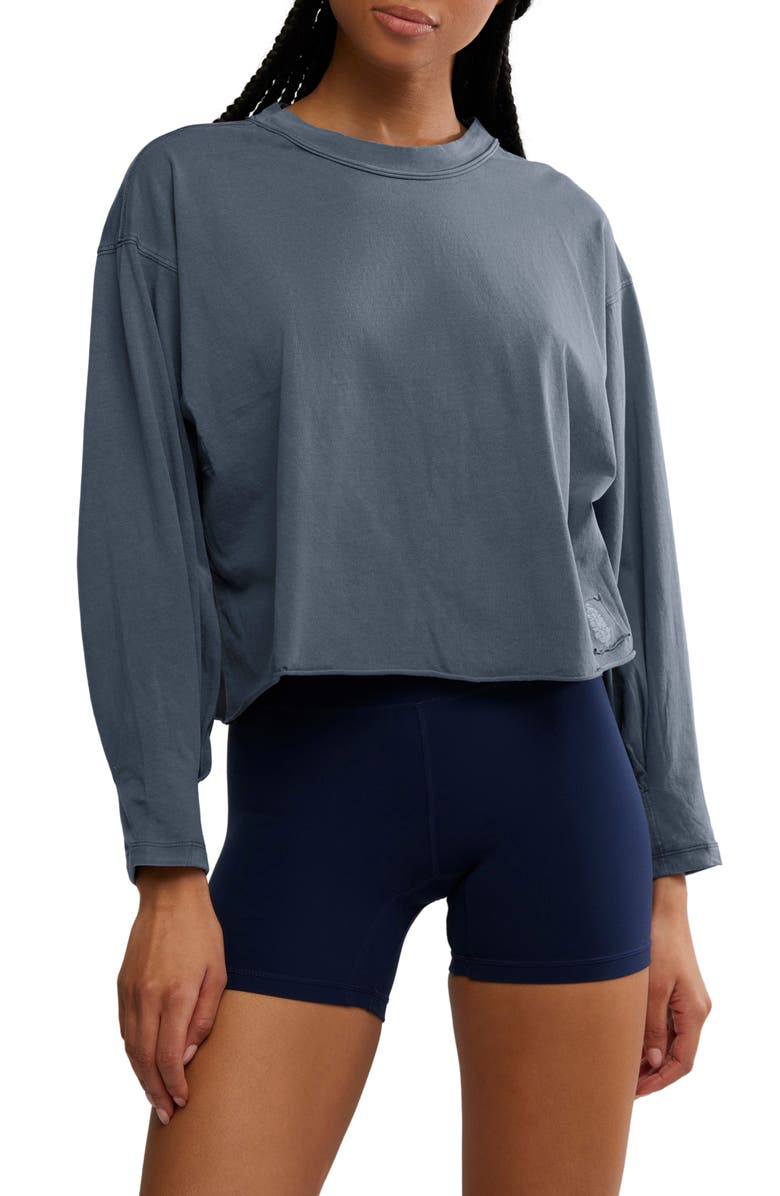 Free People FP Movement Inspire Pullover, Main, color, Midnight Navy