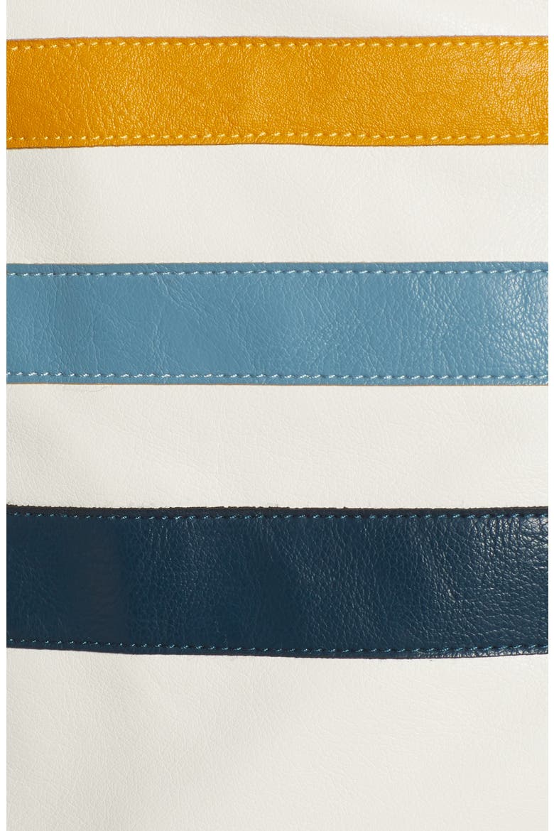 Multistripe Faux Leather Jacket, Alternate, color, RISE AND SHINE