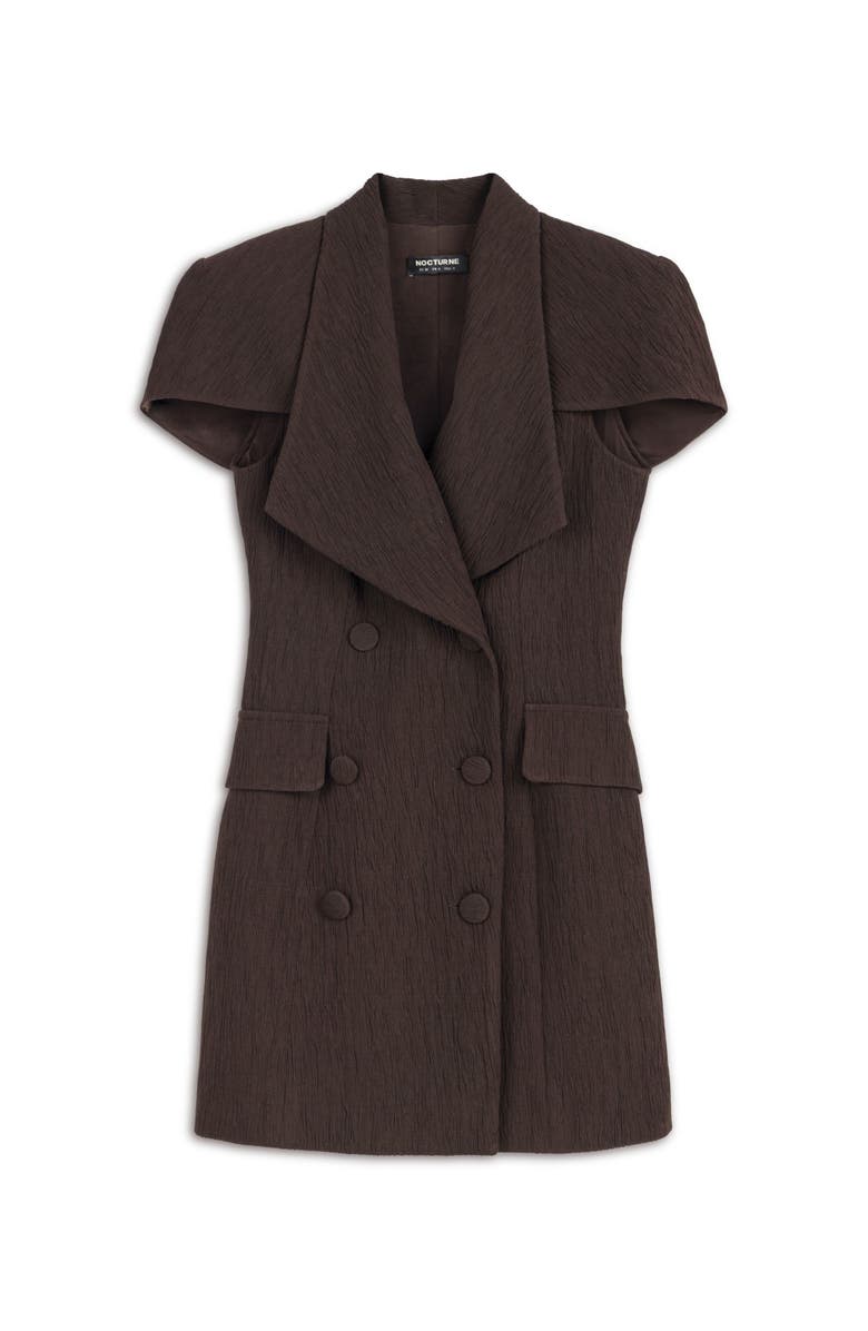 Nocturne Blue Tailored Mini Dress with Structured Bolero, Alternate, color, 