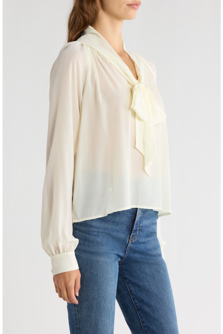 x Sara Walker Bow Georgette Blouse, Alternate, color, CREAM