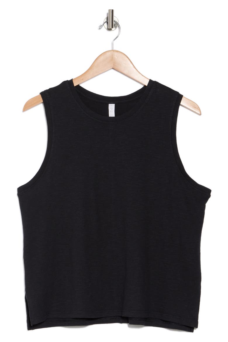 Easy Day Slub Tank, Alternate, color, BLACK