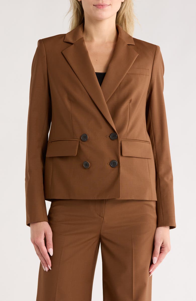 Veronica Beard Kona Wool Blend Dickey Jacket, Main, color, Whisky