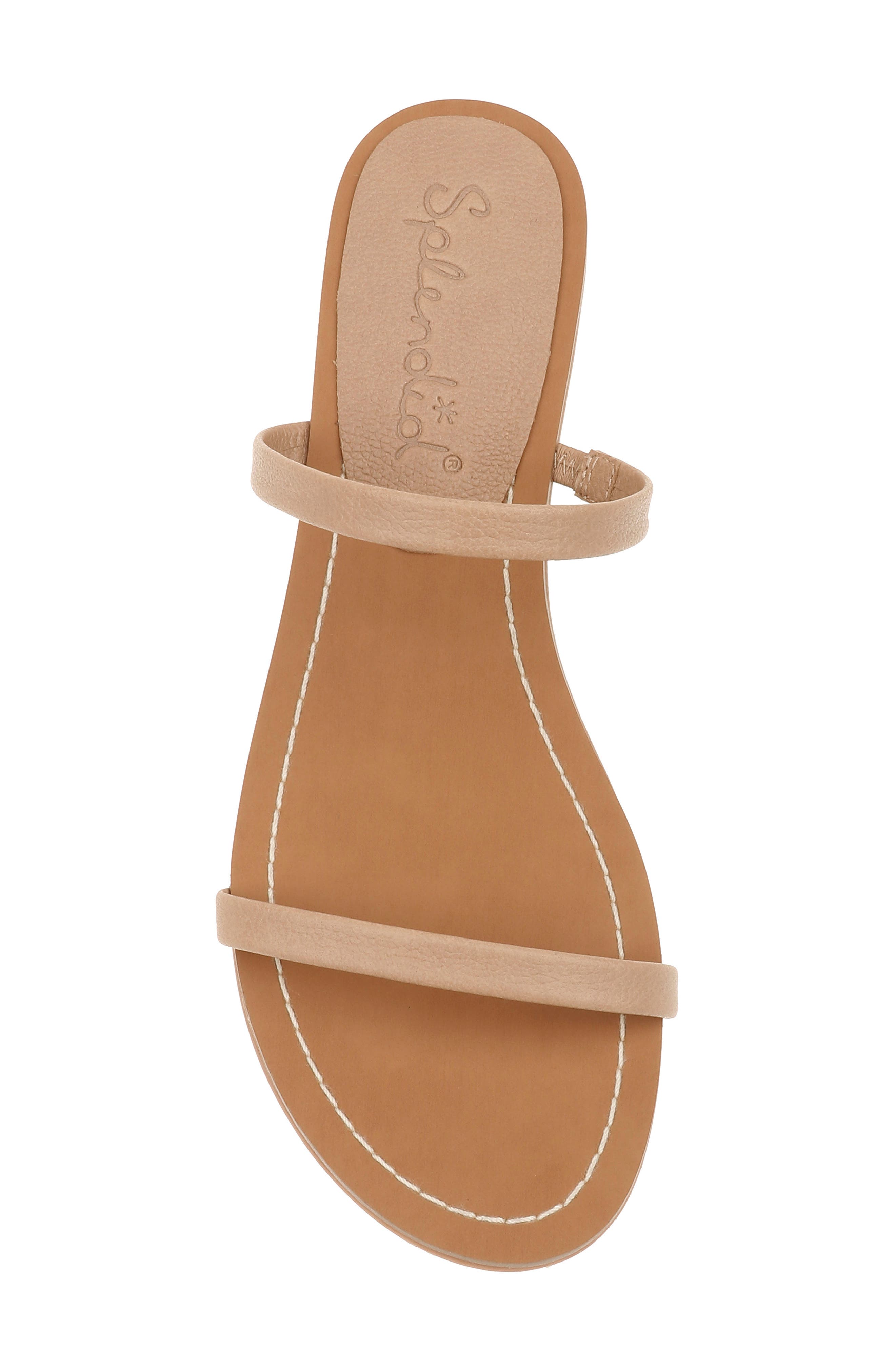 Melanie Wedge Slide Sandal, Alternate, color, WARM NUDE LEATHER