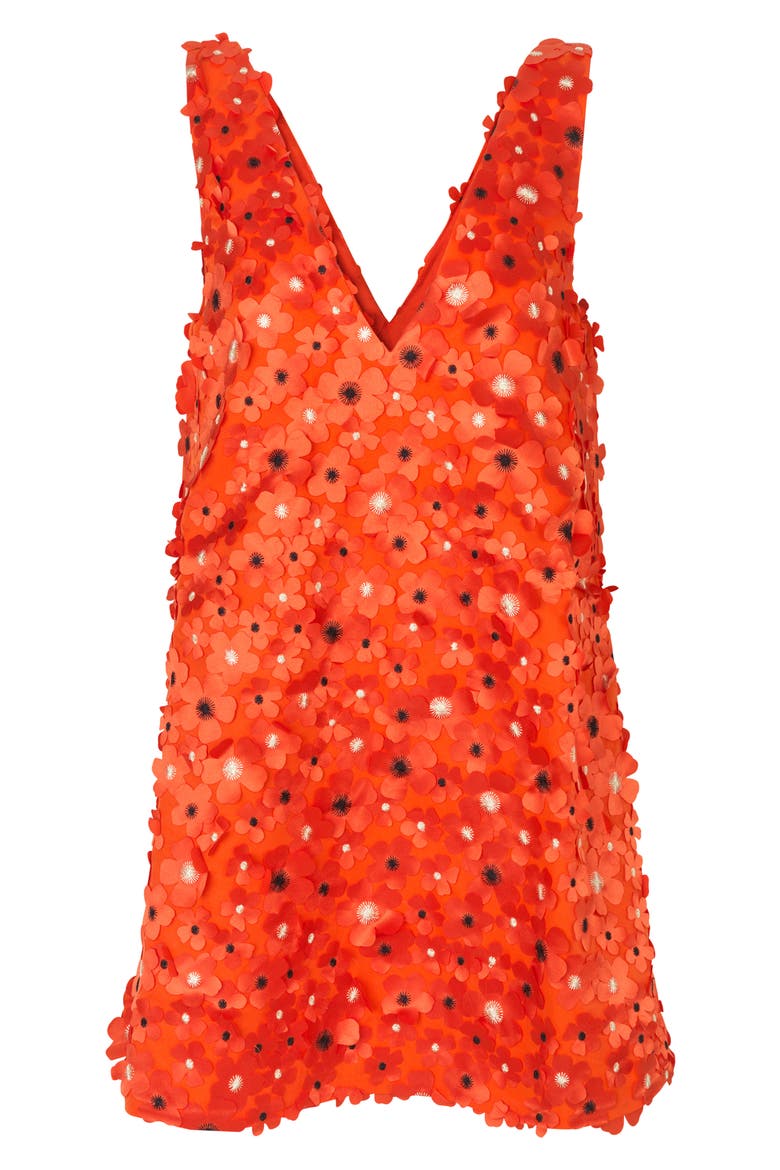 Elena Floral Appliqué Dress, Alternate, color, 3088 ORANGE BLOSSOM