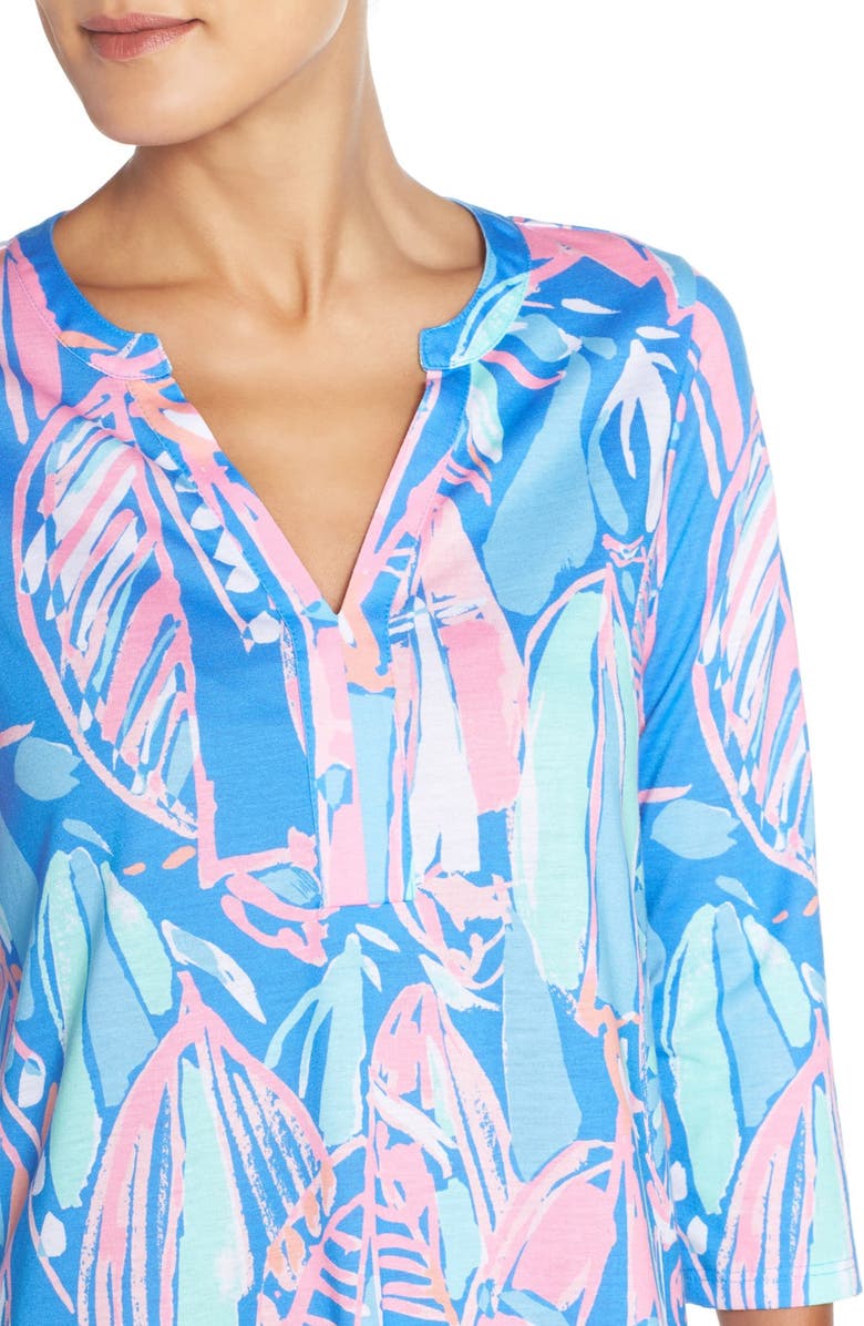 Lilly Pulitzer<sup>®</sup> 'Ali' Print Pima Cotton Shirtdress, Alternate, color,