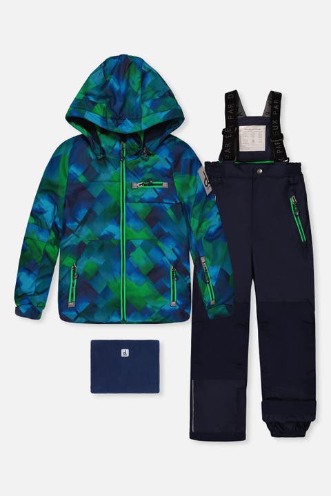Play Checkered Jacket & Pants Two Piece Snowsuit