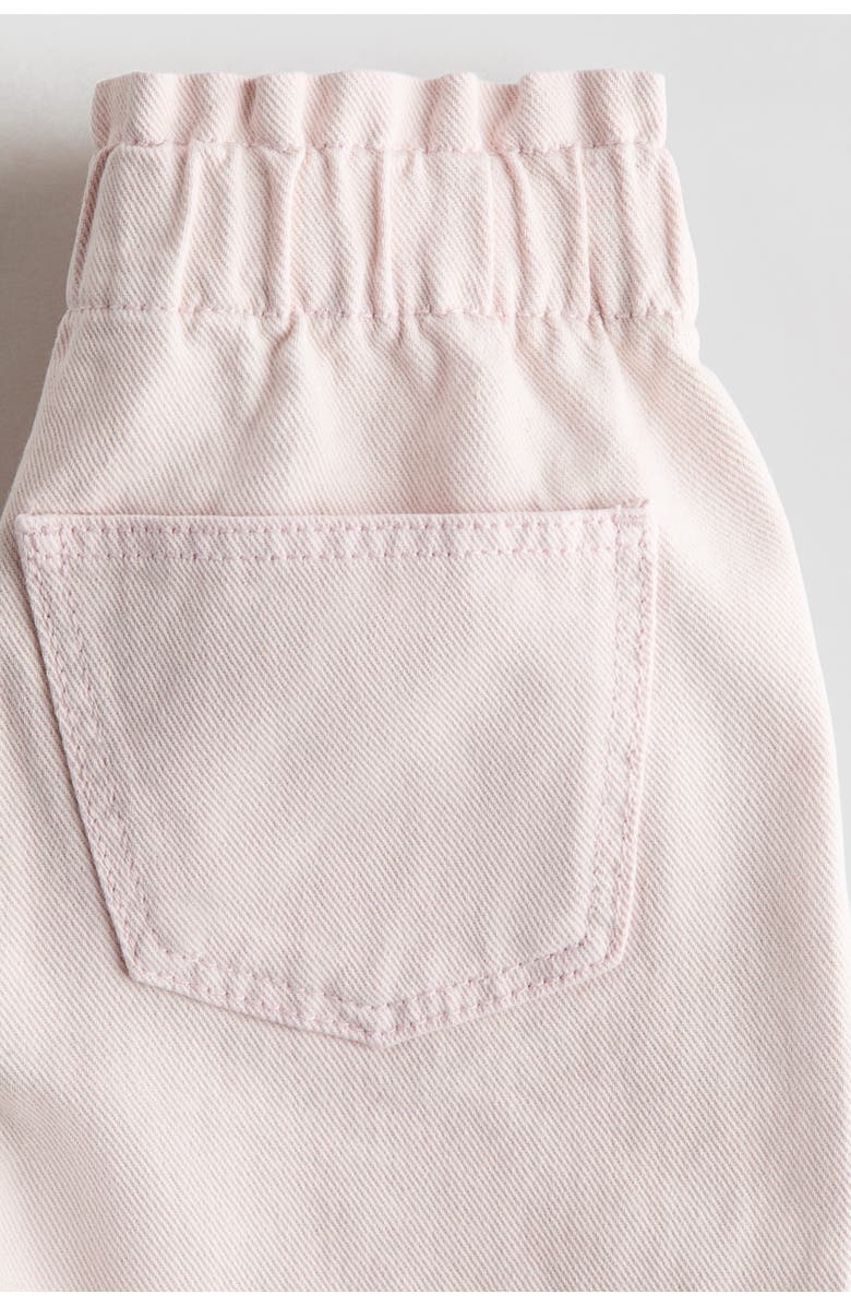 H&M Loose fit denim shorts, Alternate, color, Light Pink