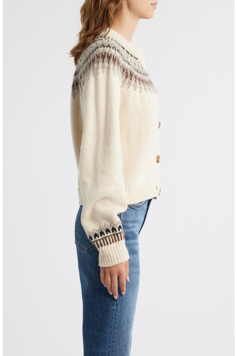 Clarke Cardigan, Alternate, color, OATMEAL OLYMPIA FAIR ISLE