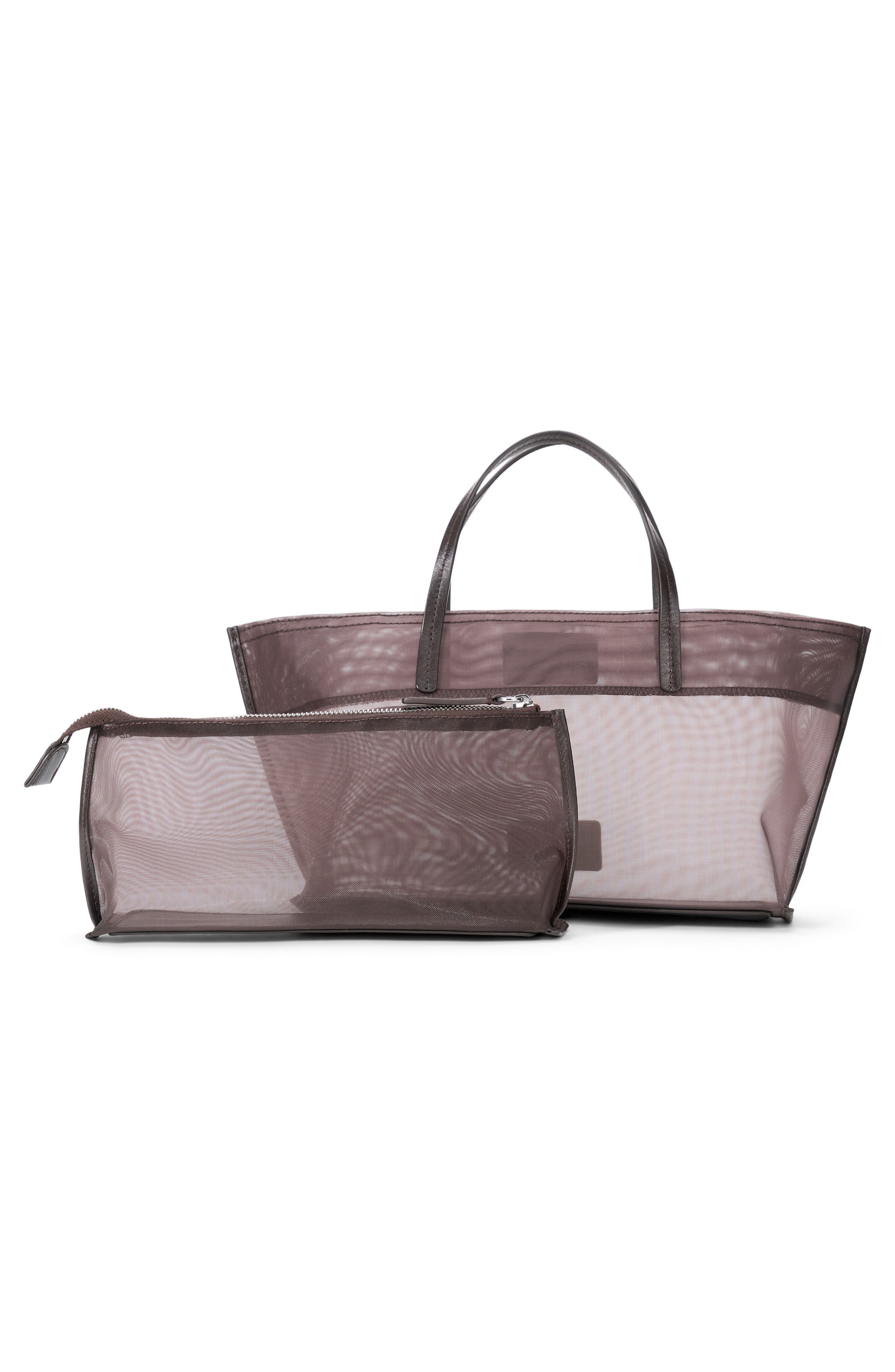 STAUD Mini Christos Mesh Tote, Alternate, color, Espresso