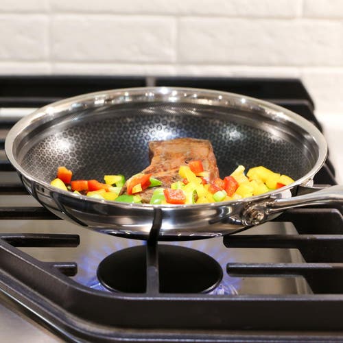 Frieling Black Cube 11 Inch Stainless/nonstick Hybrid Fry Pan In Silver