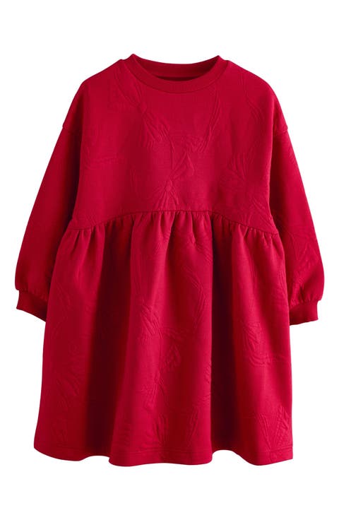 Kids' Bow Sweatshirt Dress (Little Kid)