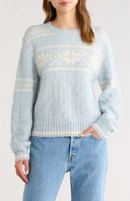 All in Favor Fair Isle Crewneck Sweater