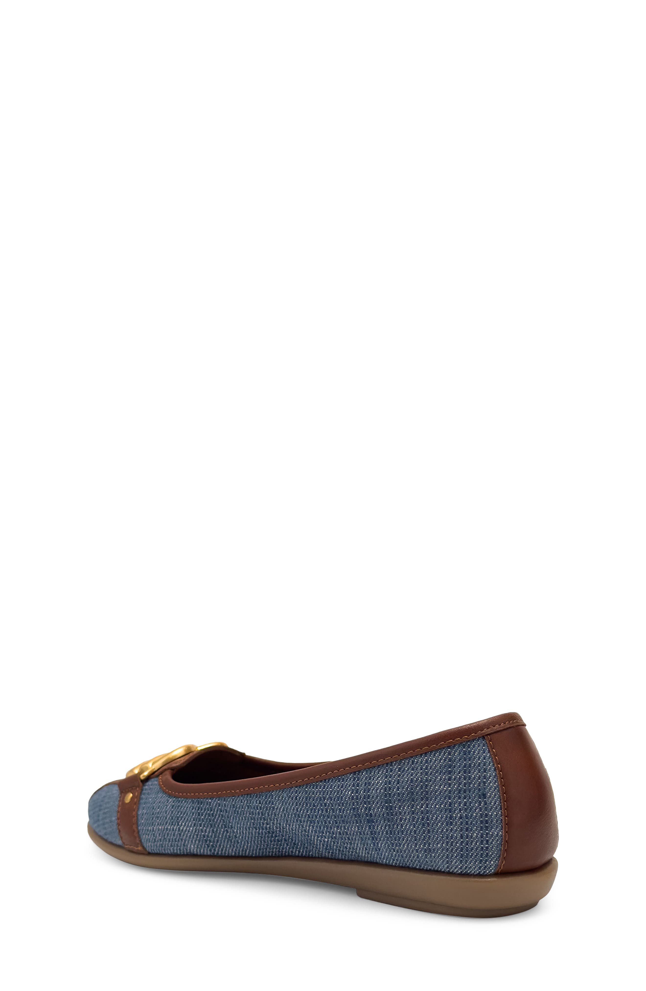 Big Bet Ballet Flat - Wide Width Available, Alternate, color, BLUE/ TAN
