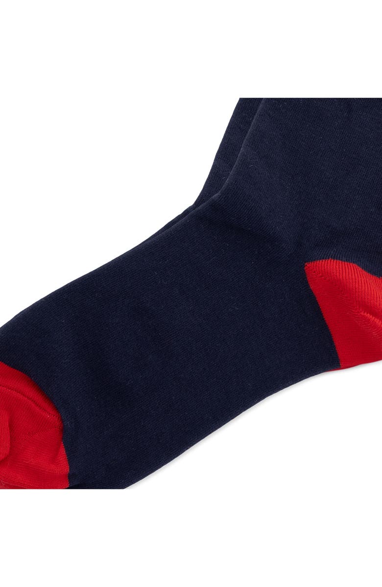 Polo Ralph Lauren Polo Flag Cotton Blend Crew Socks, Alternate, color, Navy