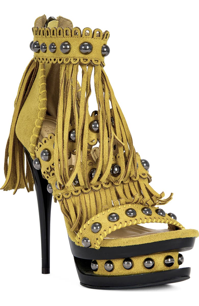 AZALEA WANG Marova Ankle Strap Sandal, Main, color, Mustard