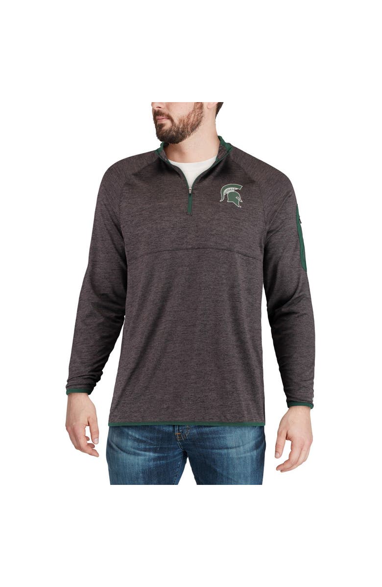 COLOSSEUM Men's Colosseum Black Michigan State Spartans Amnesia Lightweight Quarter-Zip Pullover, Alternate, color, 