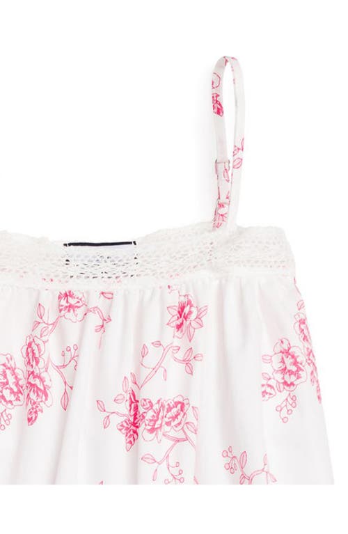 Petite Plume Kids' English Rose Print Nightgown In Neutral
