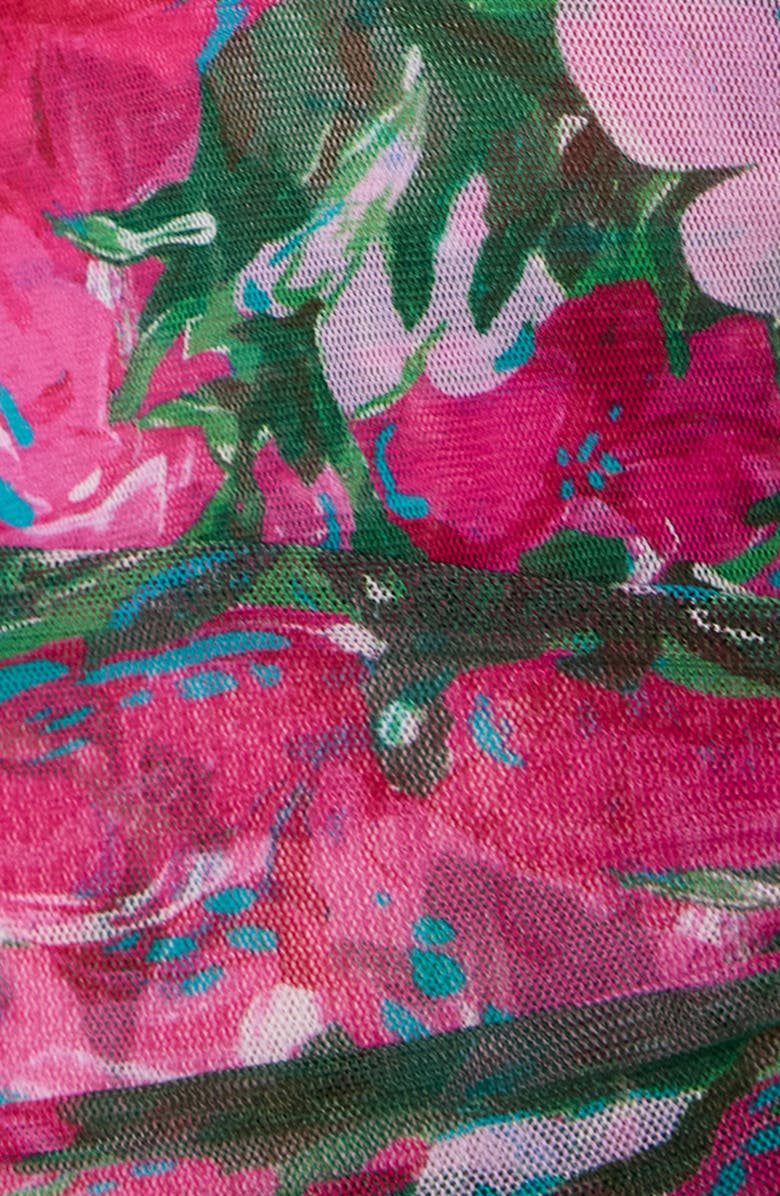 Diane von Furstenberg Lorna Floral Ruched Midi Dress, Alternate, color, Provence Gossip Pink