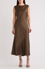 Sam Edelman Polka Dot Satin Maxi Dress