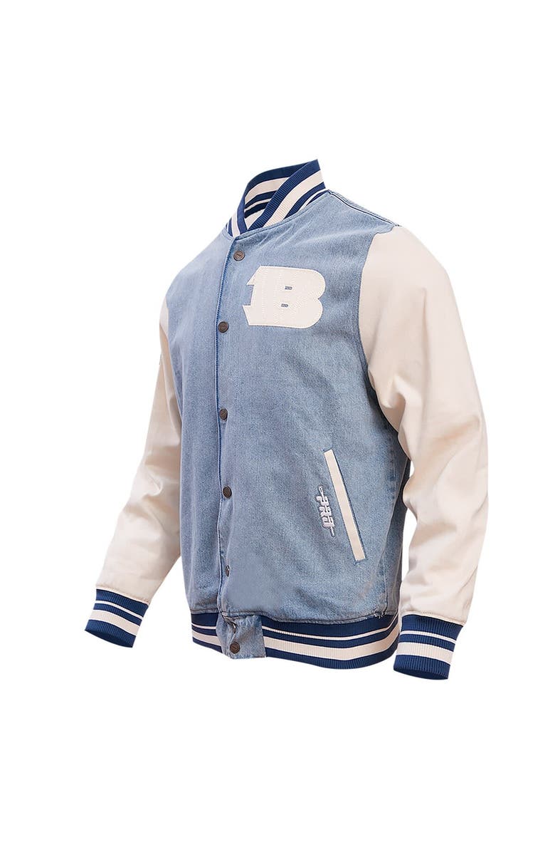 PRO STANDARD Men's Pro Standard Denim Cincinnati Bengals Varsity Blues Full-Snap Varsity Jacket, Alternate, color, Denim