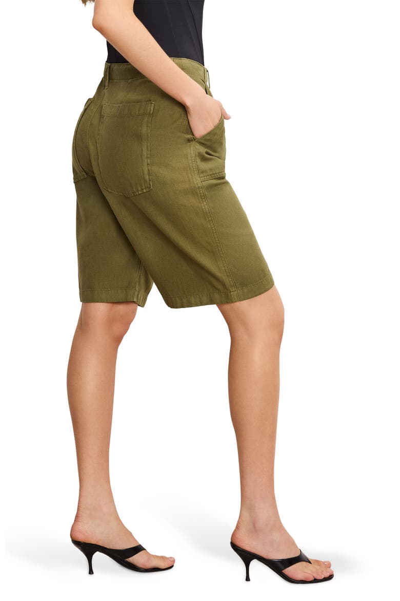 Lite Cotton Blend Bermuda Shorts, Alternate, color, MARTINI OLIVE002