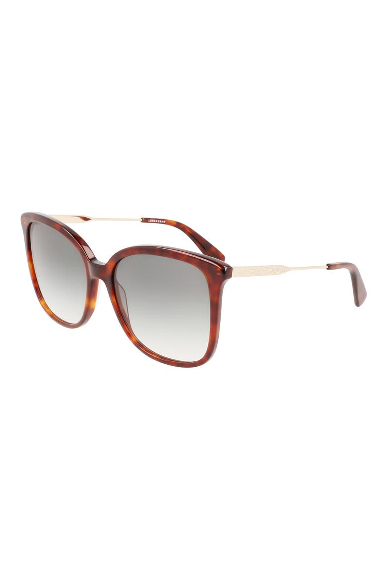 57mm Monogram Square Sunglasses, Alternate, color, HAVANA