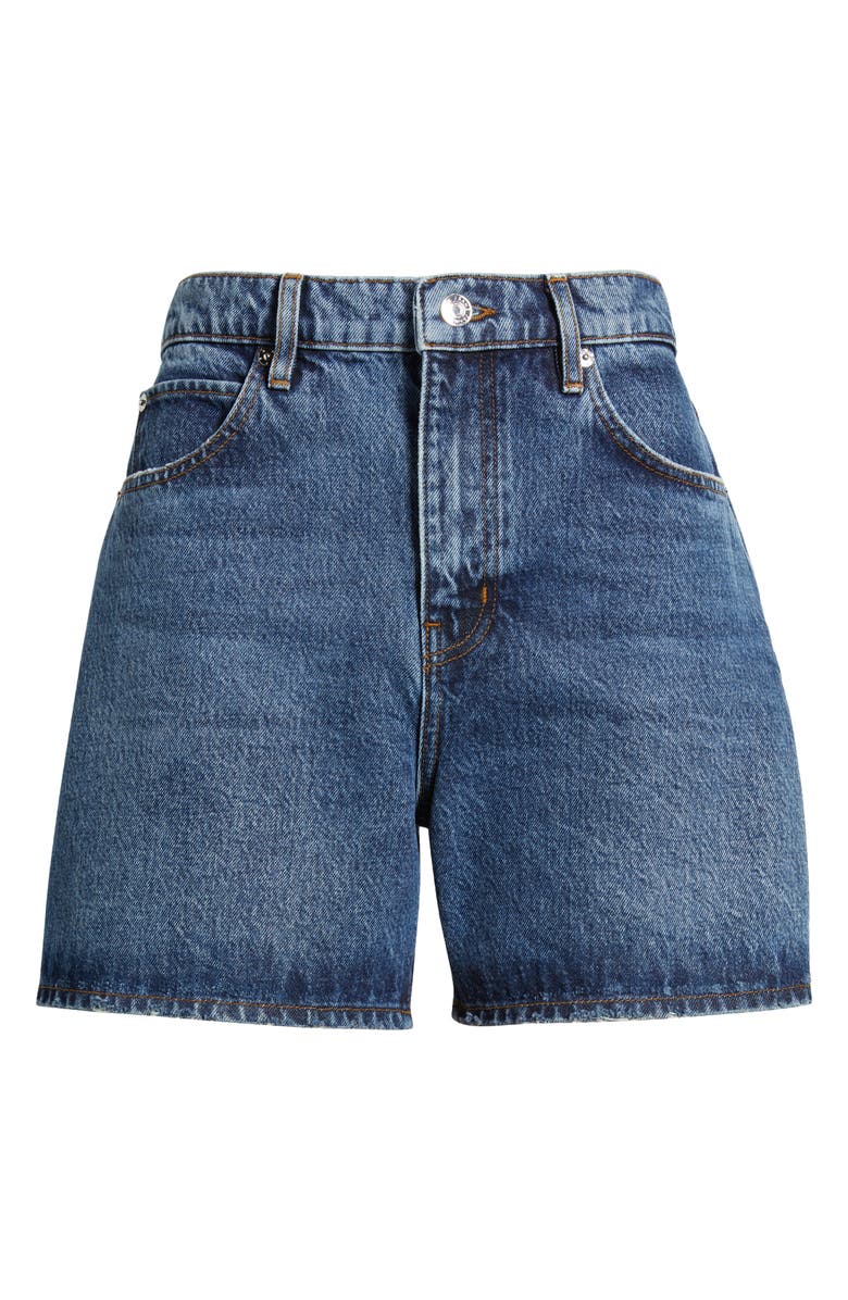 FRAME The Easy High Waist Denim Shorts, Alternate, color, Iris